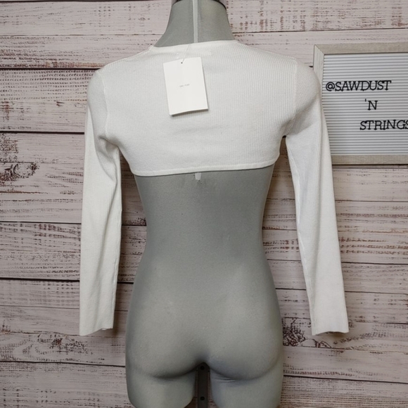 OAK + Fort Ribbed Bolero Top XS - Picture 3 of 6